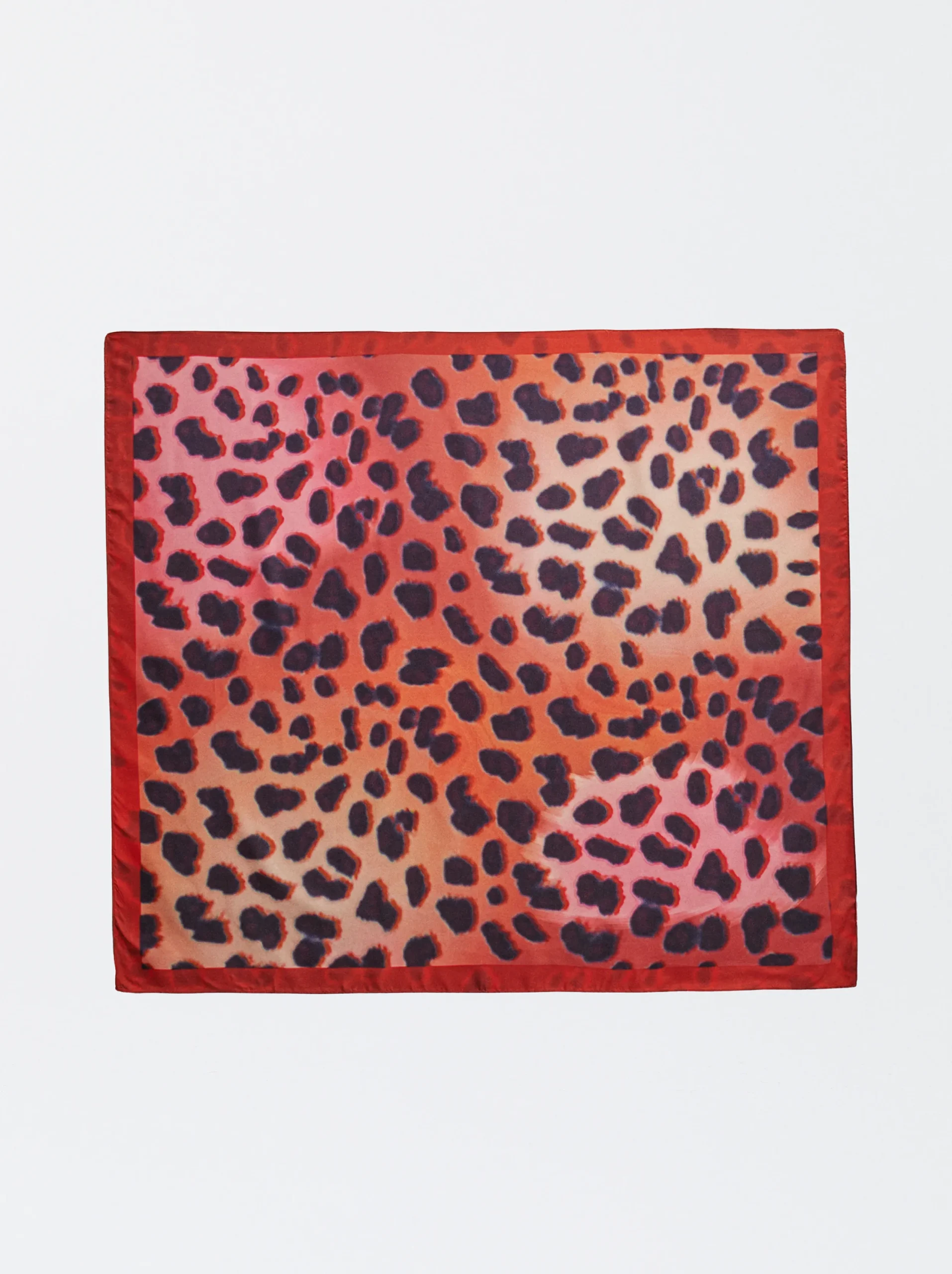 PARFOIS Pañuelo Cuadrado Estampado Rojo New