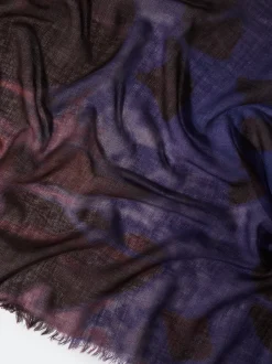 PARFOIS Pa&ntilde;uelo De Lana Estampado Burdeos Fashion