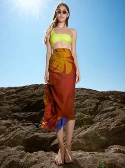 PARFOIS Pañuelo Estampado Naranja Best Sale