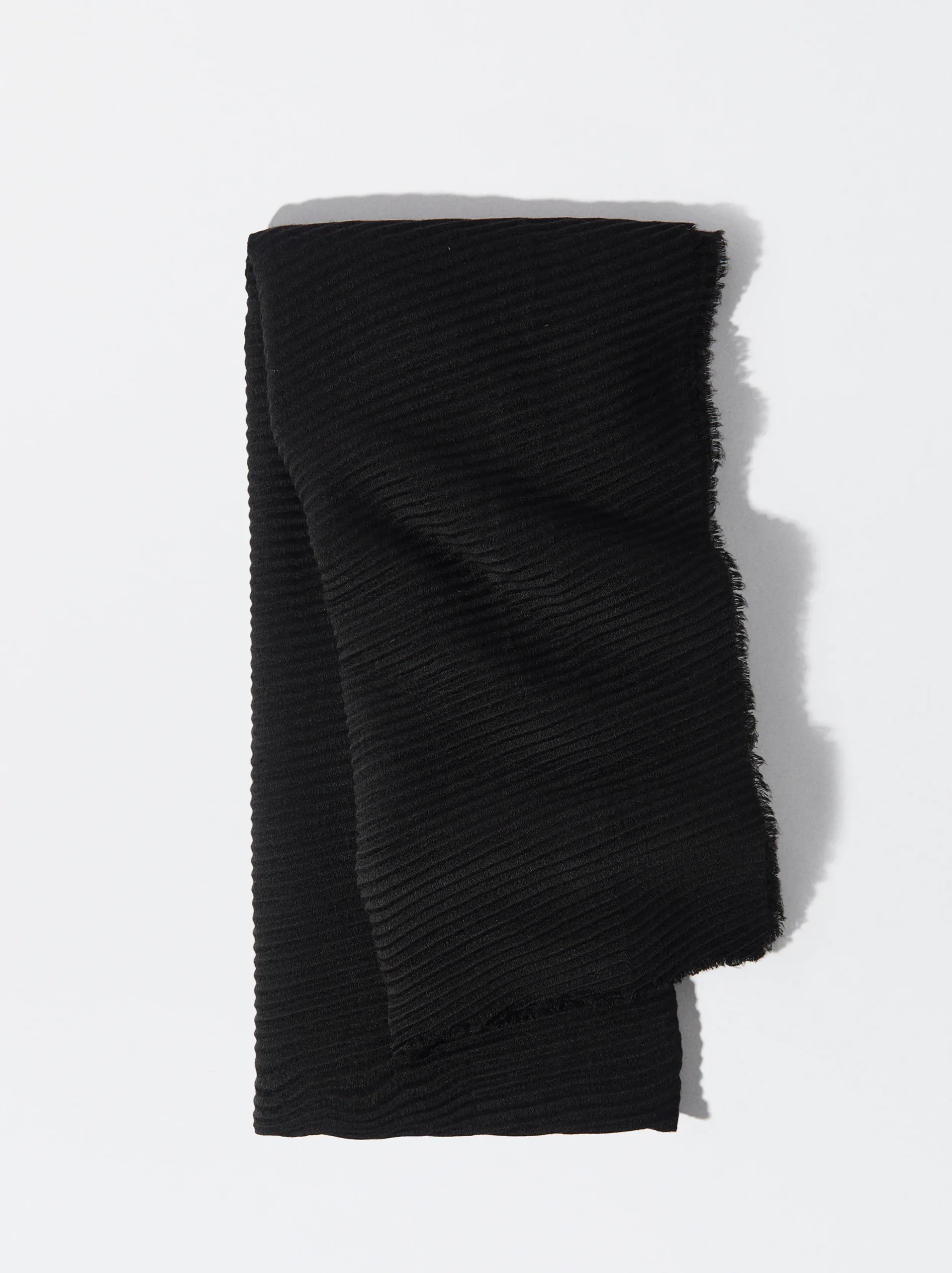 PARFOIS Pañuelo Plisado Negro Fashion