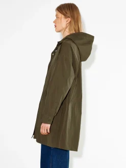 PARFOIS Parka Larga Con Capucha Caqui Best