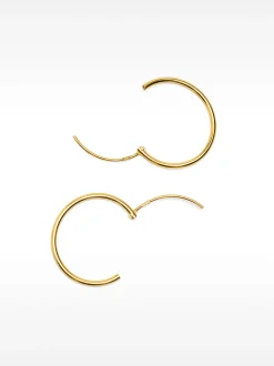 PARFOIS Pendiente De Aro Cortos De Plata 925 Dorado Flash Sale