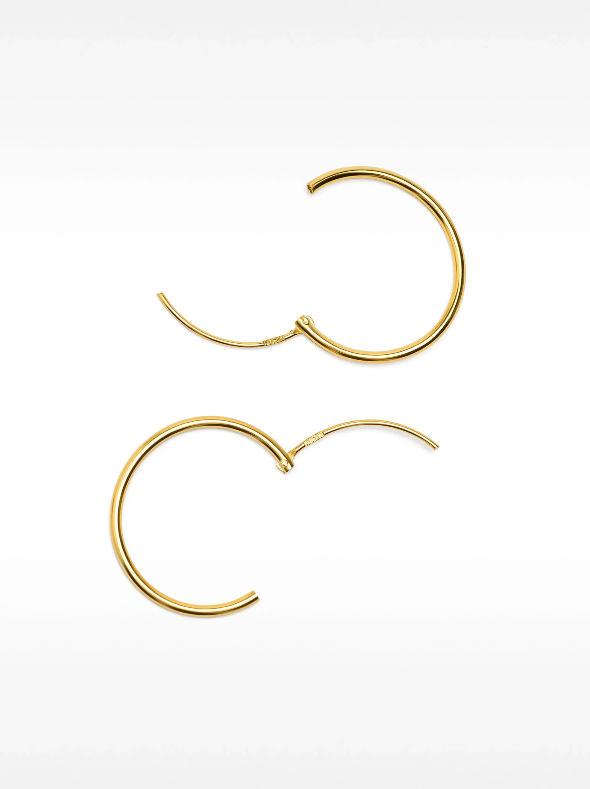 PARFOIS Pendiente De Aro Cortos De Plata 925 Dorado Flash Sale