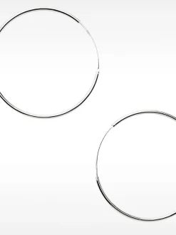 PARFOIS Pendiente De Aro Largos De Plata 925 Plateado Outlet