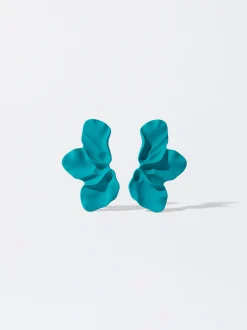 PARFOIS Pendiente Flor Acr&iacute;lico Azul Store