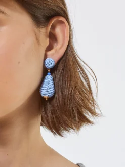 PARFOIS Pendientes Abalorios Azul Best