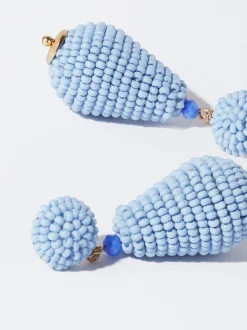 PARFOIS Pendientes Abalorios Azul Best