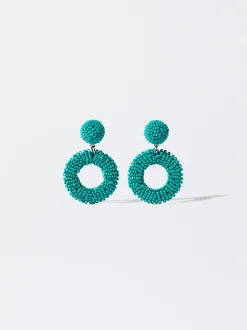 PARFOIS Pendientes Abalorios Azul Best Sale