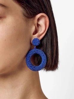 PARFOIS Pendientes Abalorios Azul Marino Cheap