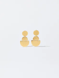 PARFOIS Pendientes Ba&ntilde;ados En Oro De 18 Quilates Dorado Flash Sale
