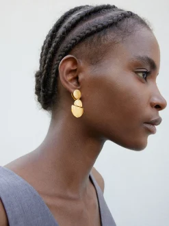 PARFOIS Pendientes Ba&ntilde;ados En Oro De 18 Quilates Dorado Flash Sale