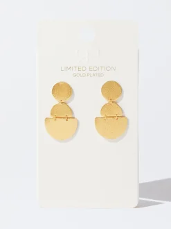 PARFOIS Pendientes Ba&ntilde;ados En Oro De 18 Quilates Dorado Flash Sale