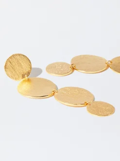 PARFOIS Pendientes Ba&ntilde;ados En Oro De 18 Quilates Dorado Hot