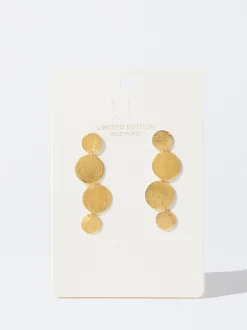 PARFOIS Pendientes Ba&ntilde;ados En Oro De 18 Quilates Dorado Hot