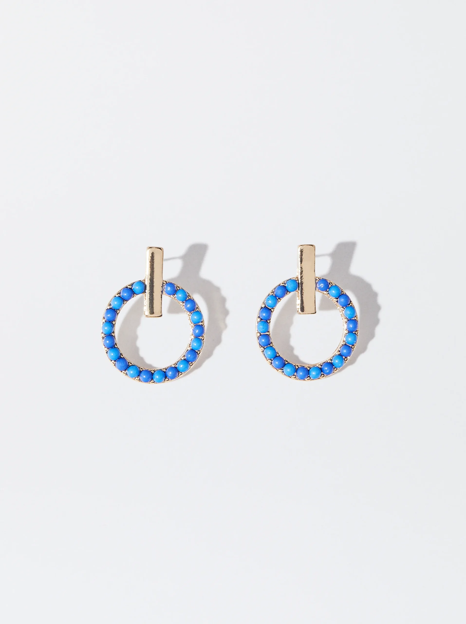 PARFOIS Pendientes Con Abalorios Azul Marino Store