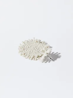 PARFOIS Pendientes Con Abalorios Blanco Clearance