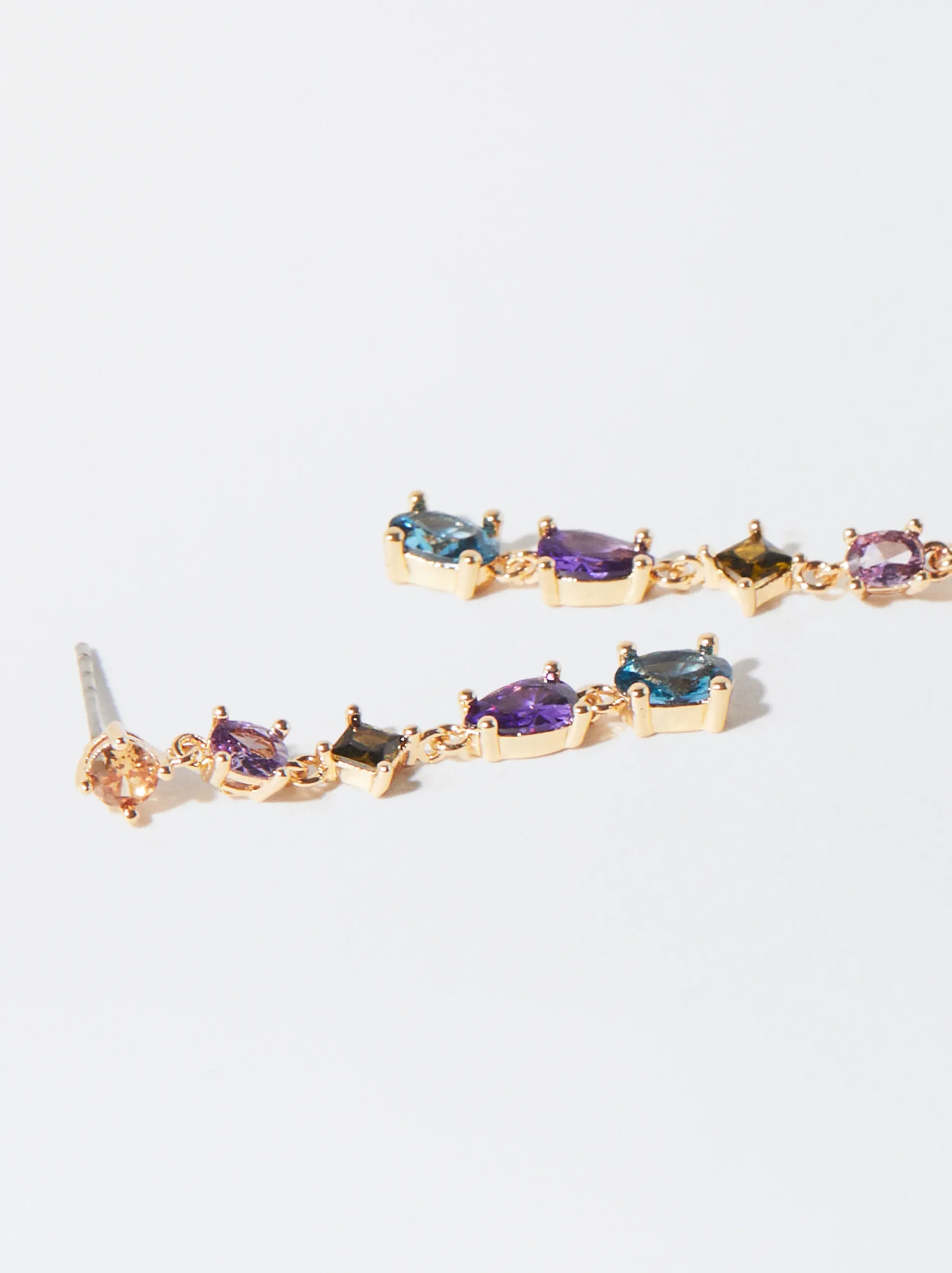 PARFOIS Pendientes Con Circonitas Multicor Clearance