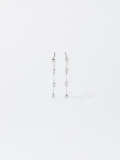 PARFOIS Pendientes Con Circonitas Plateado Flash Sale