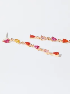 PARFOIS Pendientes Con Circonitas Multicor Clearance