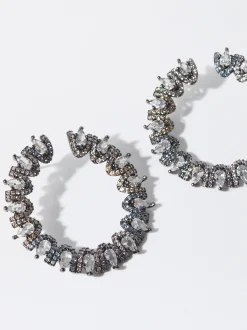 PARFOIS Pendientes Con Circonitas Multicor Discount