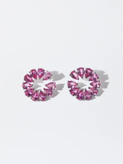 PARFOIS Pendientes Con Circonitas Multicor Sale