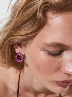 PARFOIS Pendientes Con Circonitas Multicor Sale