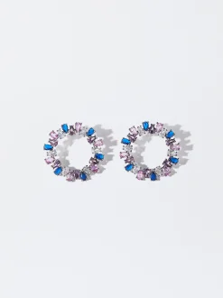 PARFOIS Pendientes Con Circonitas Multicor Sale