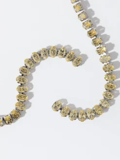 PARFOIS Pendientes Con Circonitas Amarillo Cheap