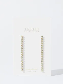 PARFOIS Pendientes Con Circonitas Amarillo Cheap
