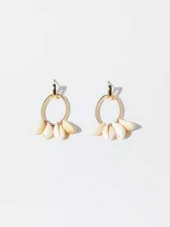 PARFOIS Pendientes Con Concha Dorado Best
