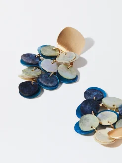 PARFOIS Pendientes Con Concha Multicor Store