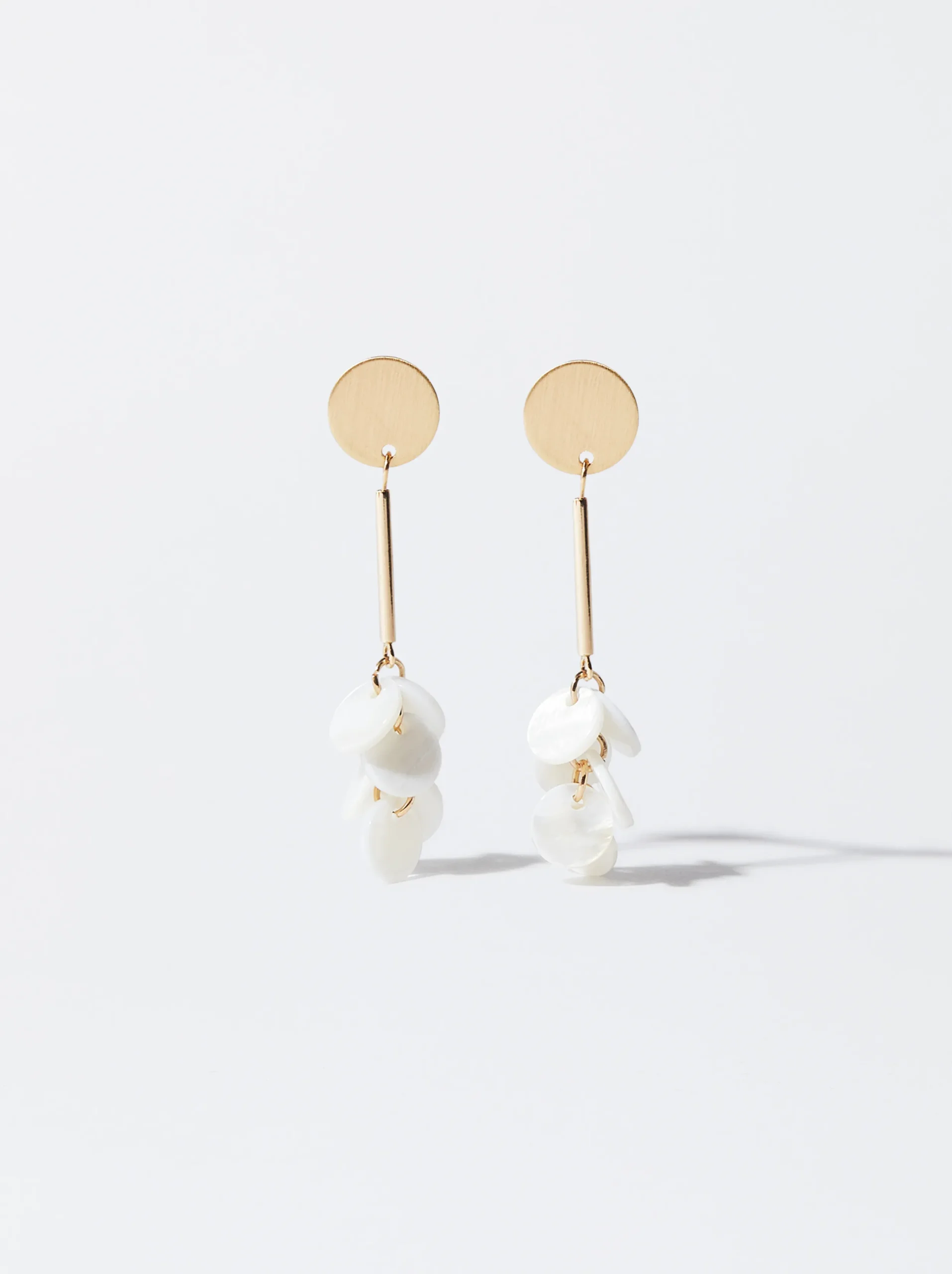 PARFOIS Pendientes Con Concha Dorado Fashion