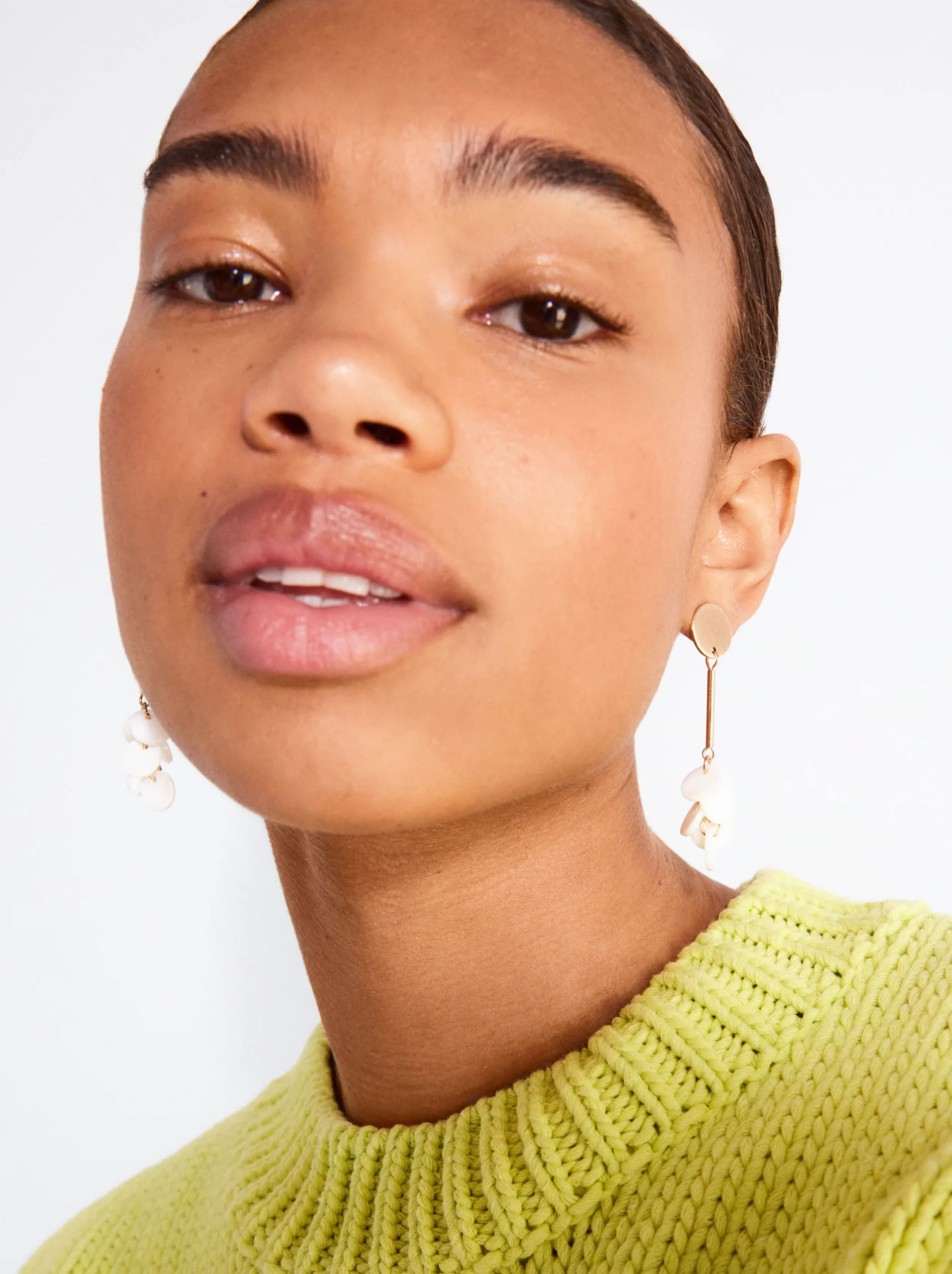 PARFOIS Pendientes Con Concha Dorado Fashion