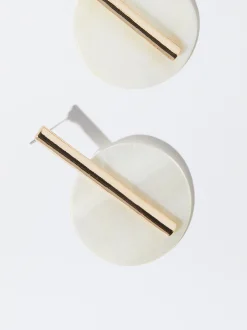 PARFOIS Pendientes Con Concha Dorado Fashion