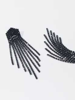 PARFOIS Pendientes Con Cristales Azul Marino Shop