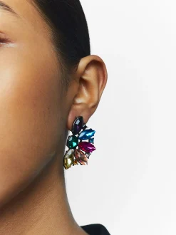 PARFOIS Pendientes Con Cristales Multicor Flash Sale