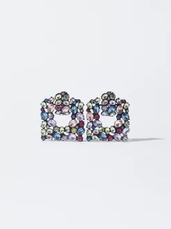 PARFOIS Pendientes Con Cristales Multicor Clearance
