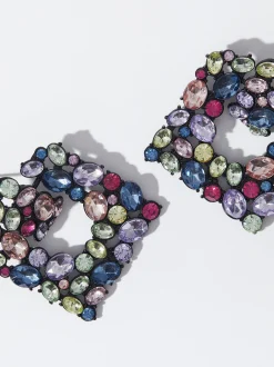 PARFOIS Pendientes Con Cristales Multicor Clearance