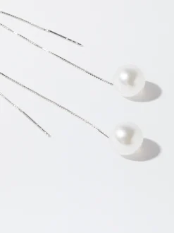 PARFOIS Pendientes Con Cristales Plateado Cheap