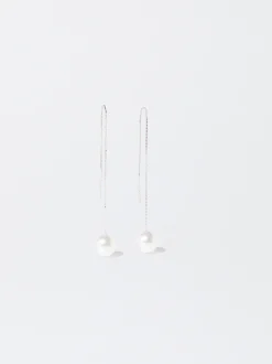 PARFOIS Pendientes Con Cristales Plateado Cheap