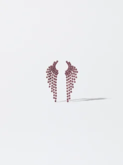 PARFOIS Pendientes Con Cristales Rosa Discount