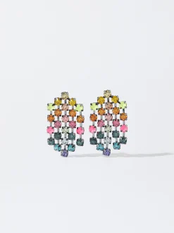 PARFOIS Pendientes Con Cristales Multicolor Multicor Best