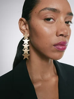 PARFOIS Pendientes Con Estrellas Dorado Best