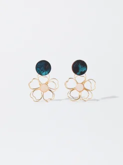 PARFOIS Pendientes Con Flor Multicor Best