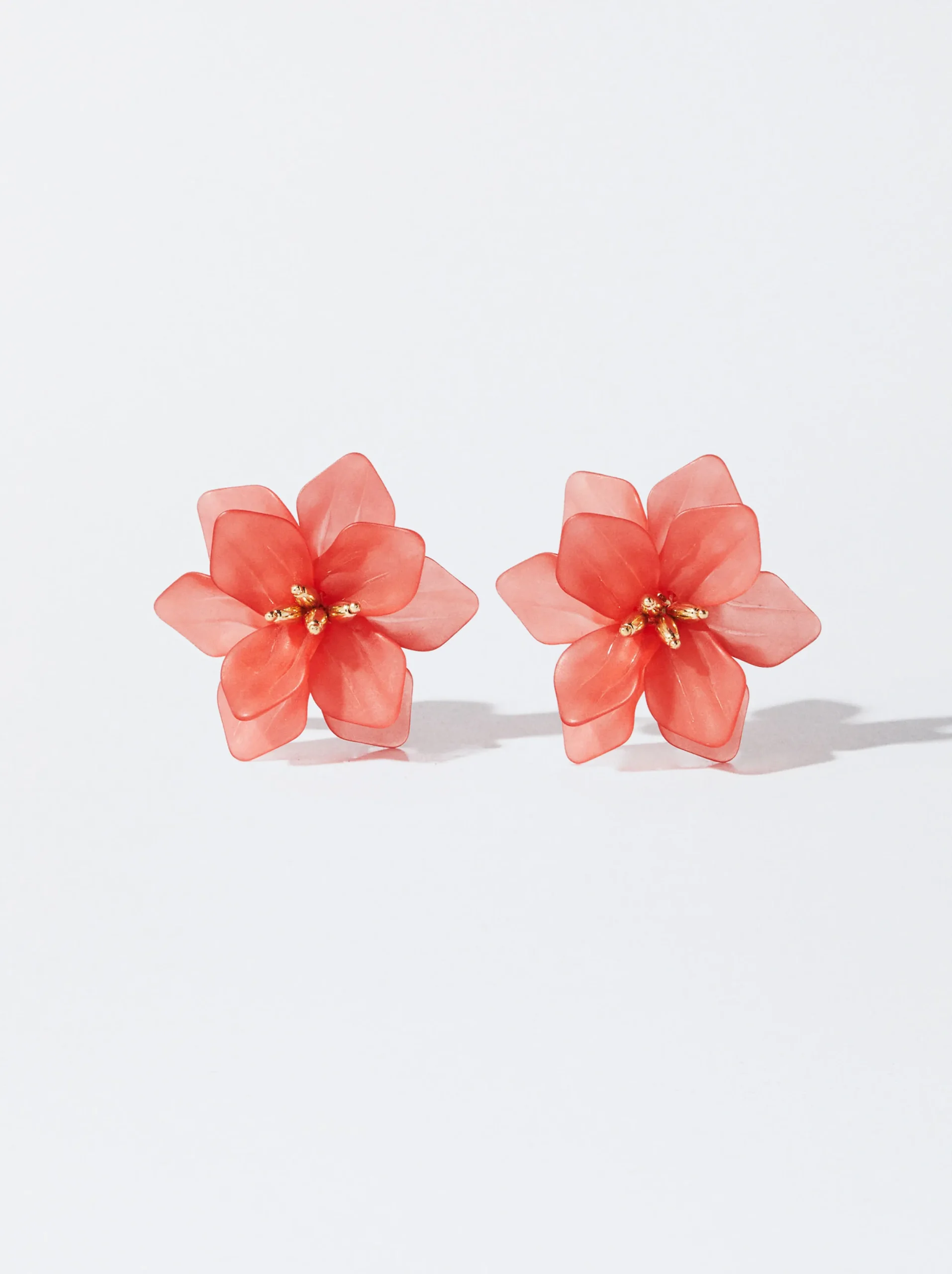 PARFOIS Pendientes Con Flor Coral Sale