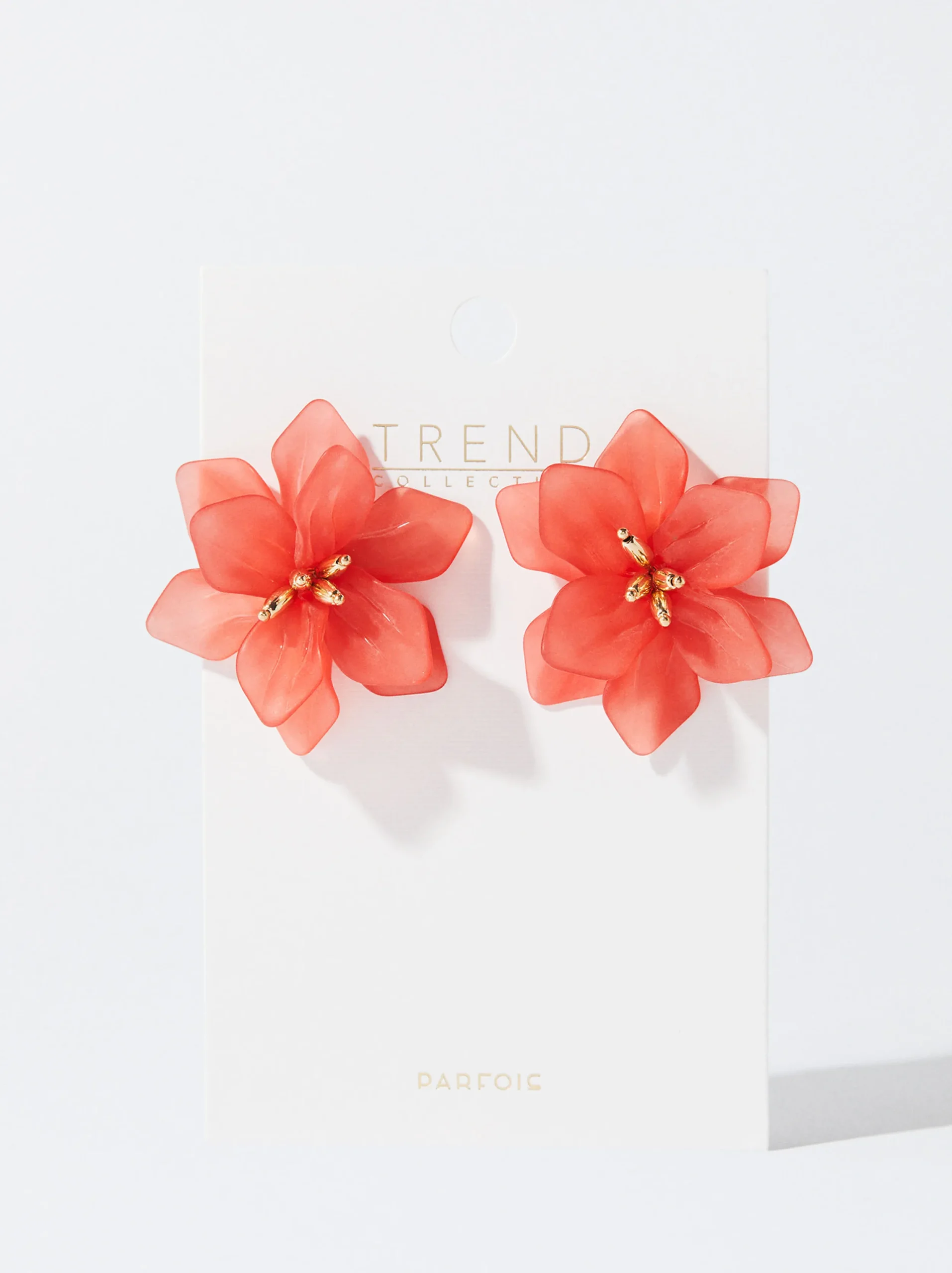 PARFOIS Pendientes Con Flor Coral Sale