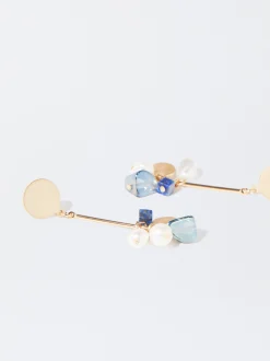 PARFOIS Pendientes Con Perla De Agua Dulce Multicor Best