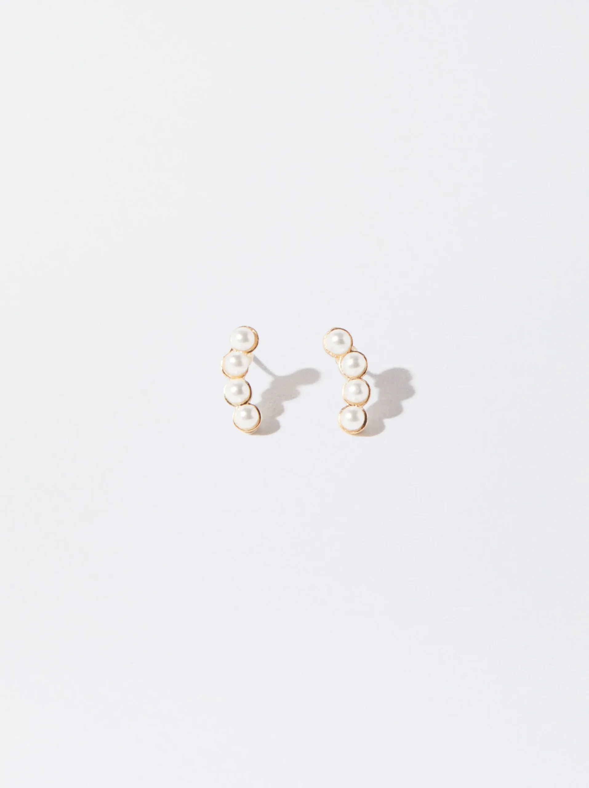 PARFOIS Pendientes Con Perlas Dorado Flash Sale