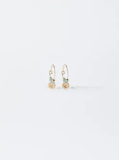 PARFOIS Pendientes Con Piedra Azul Hot