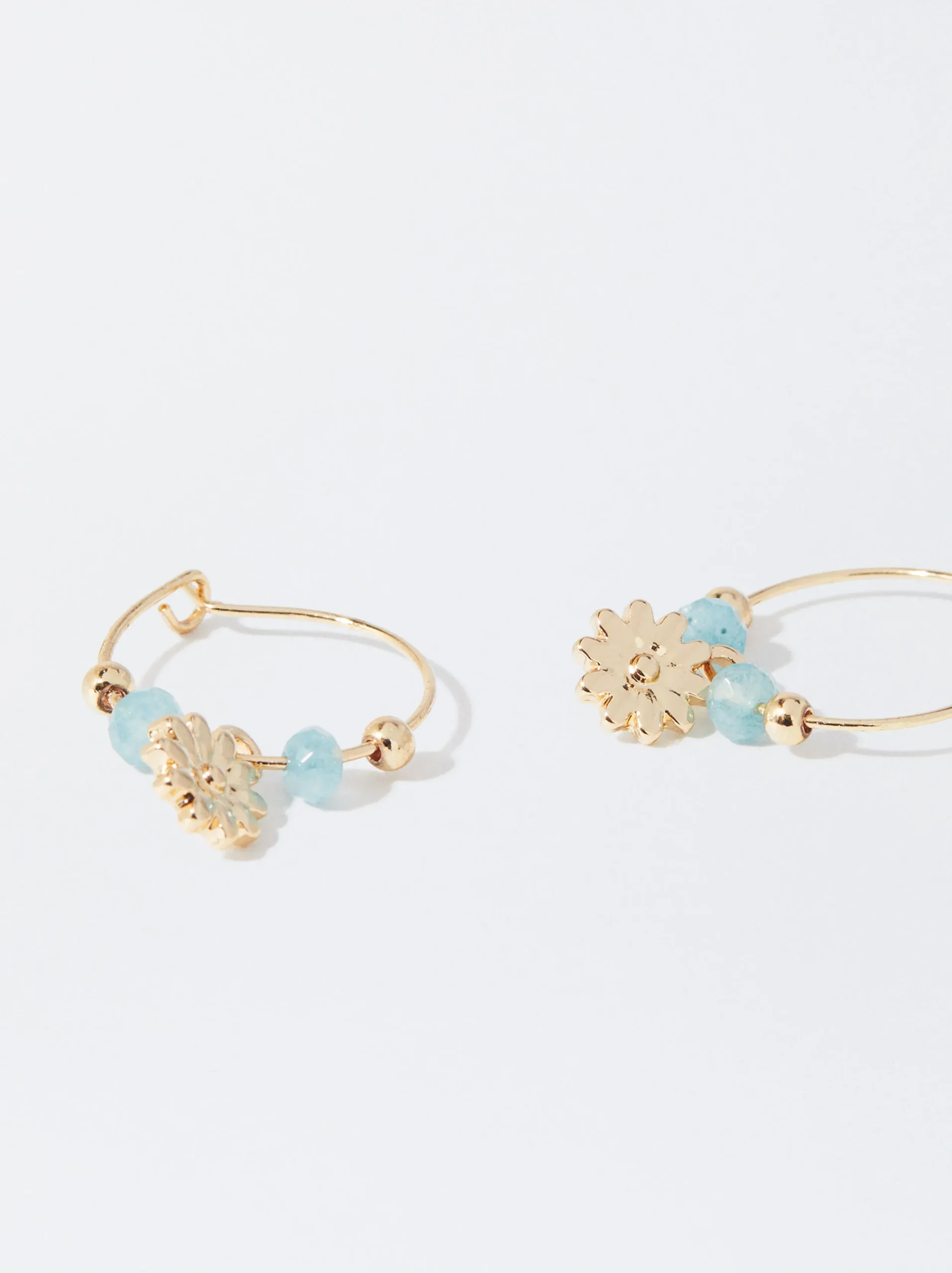 PARFOIS Pendientes Con Piedra Azul Hot